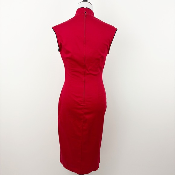 NWT Pinup Couture Red Asian-inspired Cheongsam Wiggle Dress Size M Frog Closures - Picture 2 of 14